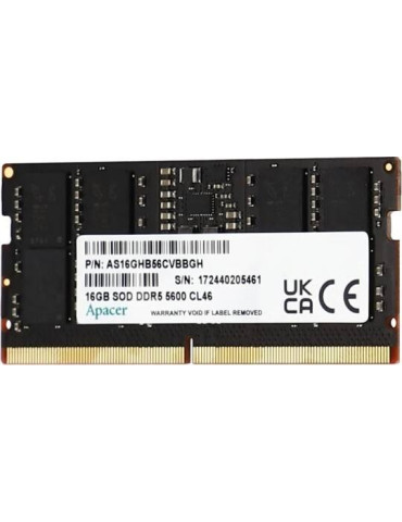 Памет Apacer 16GB DDR5 5600Hz SODIMM  - AS16GHB56CVBBGH
