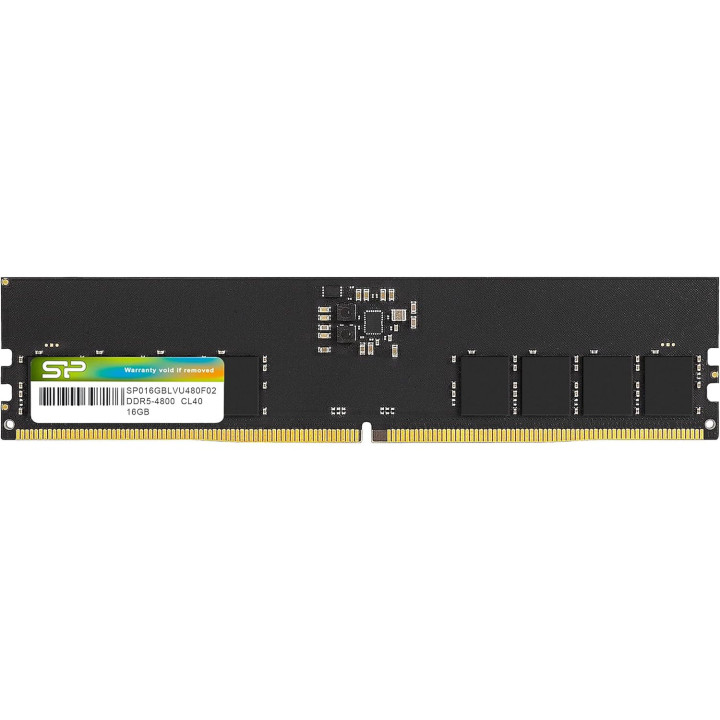 RAM памет Silicon Power 16GB DDR5 4800MHz CL40, 1.1V UDIMM - SP016GBLVU480F02
