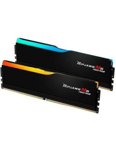 RAM памет G.SKILL 32GB(2x16GB) DDR5 6000MHz Ripjaws M5 Neo RGB Black, AMD EXPO - F5-6000J2836G16GX2-RM5NRK