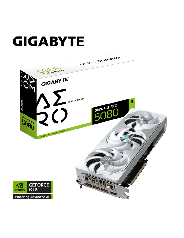 Видео карта Gigabyte GeForce RTX 5080 AERO OC 16GB GDDR7 - GV-N5080AERO OC-16GD