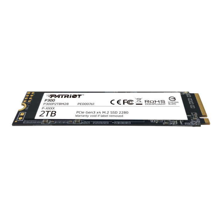 SSD диск Patriot 2TB P300 M.2 2280 PCIE, 2100/1650 MB/s - P300P2TBM28