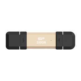 Външен SSD диск Silicon Power 250GB DS72 Gold - SP250GBUC3S72VPG