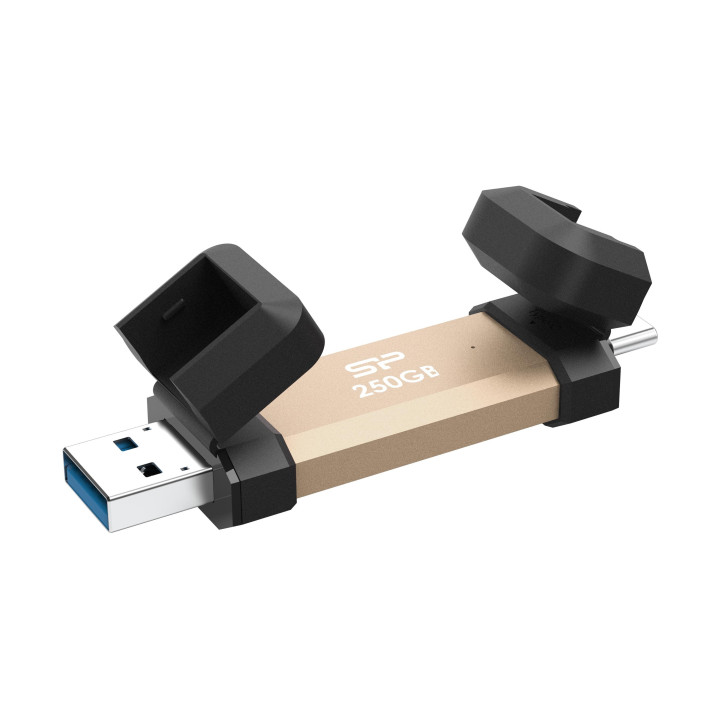 Външен SSD диск Silicon Power 250GB DS72 Gold - SP250GBUC3S72VPG
