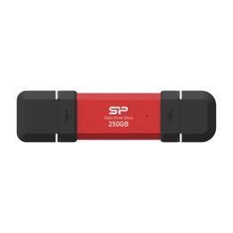 Външен SSD диск Silicon Power 250GB DS72 Red - SP250GBUC3S72VPR