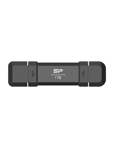 Външен SSD диск Silicon Power 1TB DS72 Black, USB-A и USB-C 3.2 Gen2 - SP001TBUC3S72V1K
