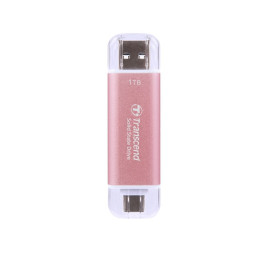 Външен SSD диск Transcend 1TB ESD310P, USB 10Gbps, Type C/A, Pink - TS1TESD310P