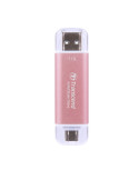 Външен SSD диск Transcend 1TB ESD310P, USB 10Gbps, Type C/A, Pink - TS1TESD310P