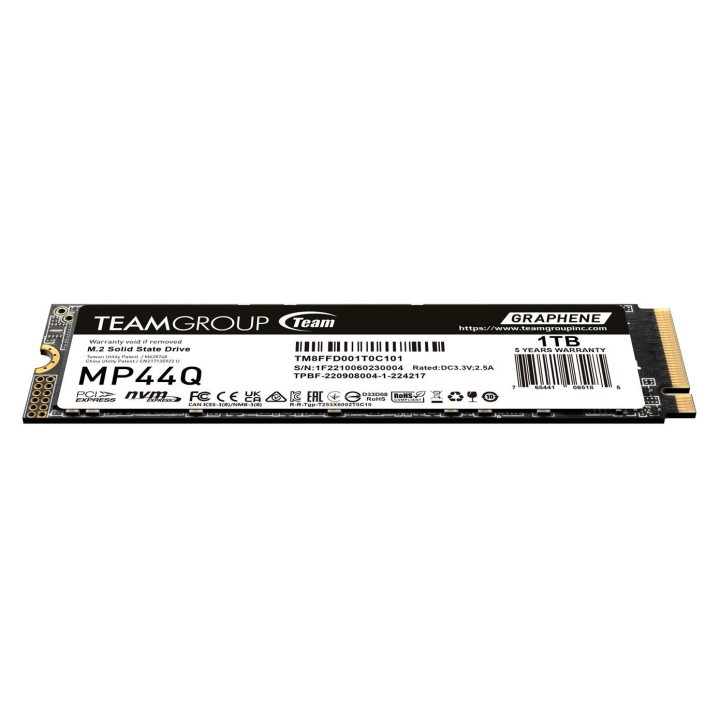SSD диск Team Group 1TB MP44Q, M.2 2280 NVMe, PCI-e 4.0 x4, 7400/6200 MB/s - TM8FFD001T0C101
