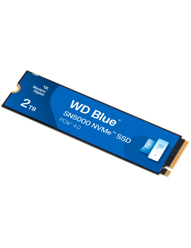 SSD диск Western Digital 2TB Blue SN5000 NVMe M.2 2280, PCIe Gen4, 5150/4850 MB/s - WDS200T4B0E-00CNZ0