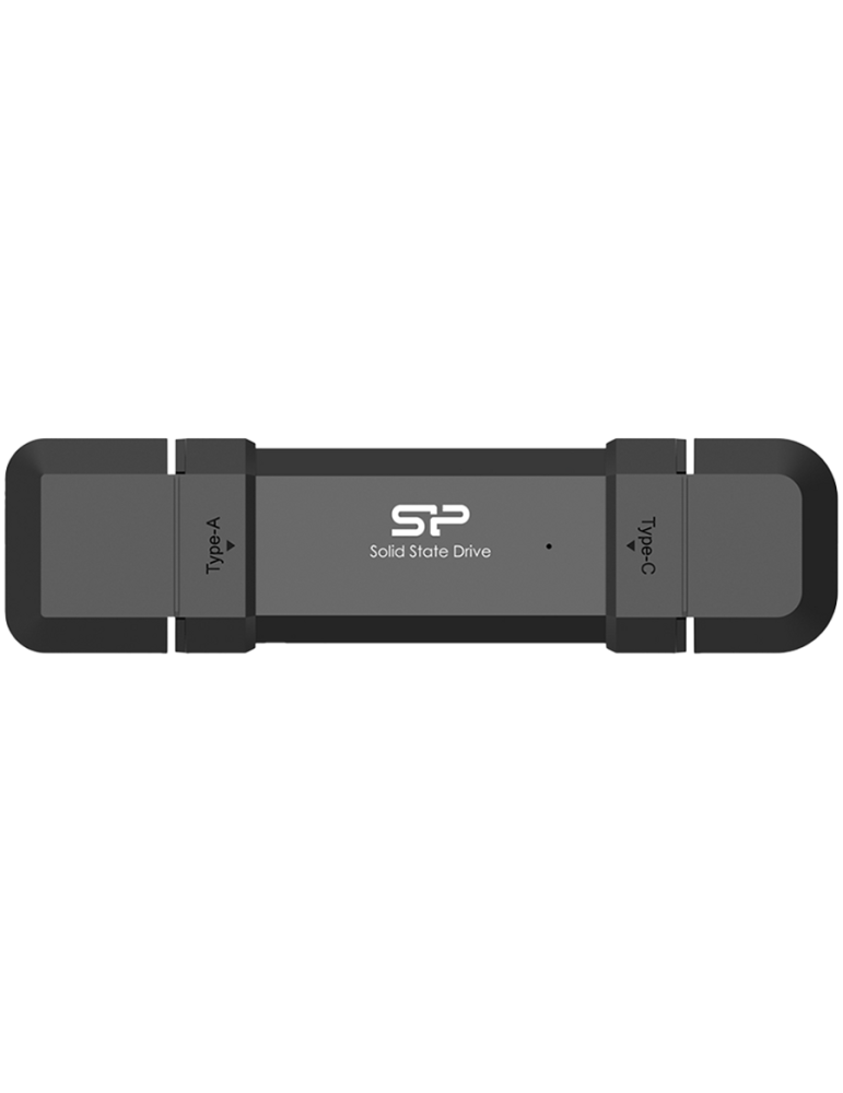 Външен SSD диск Silicon Power 500GB DS72 Dual USB-C/USB 3.2 Gen 2, Black - SP500GBUC3S72VPK