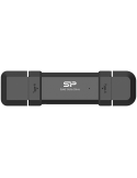 Външен SSD диск Silicon Power 500GB DS72 Dual USB-C/USB 3.2 Gen 2, Black - SP500GBUC3S72VPK