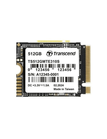 SSD диск Transcend 512GB, M.2 2230, PCIe Gen4x4, NVMe, 3D TLC, DRAM-less - TS512GMTE310S
