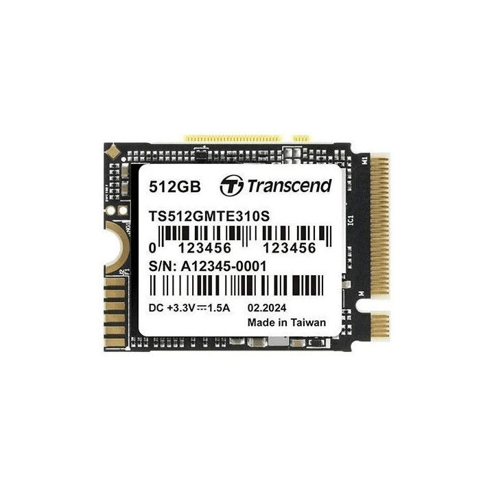SSD диск Transcend 512GB, M.2 2230, PCIe Gen4x4, NVMe, 3D TLC, DRAM-less - TS512GMTE310S