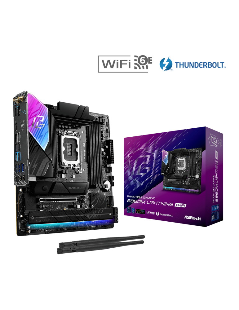 Дънна платка AsRock B860M LIGHTING WIFI, LGA1851