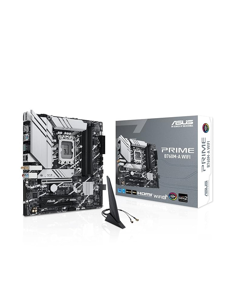 Дънна платка Asus PRIME B760M-A WIFI, LGA1700 - 90MB1EL0-M1EAY0