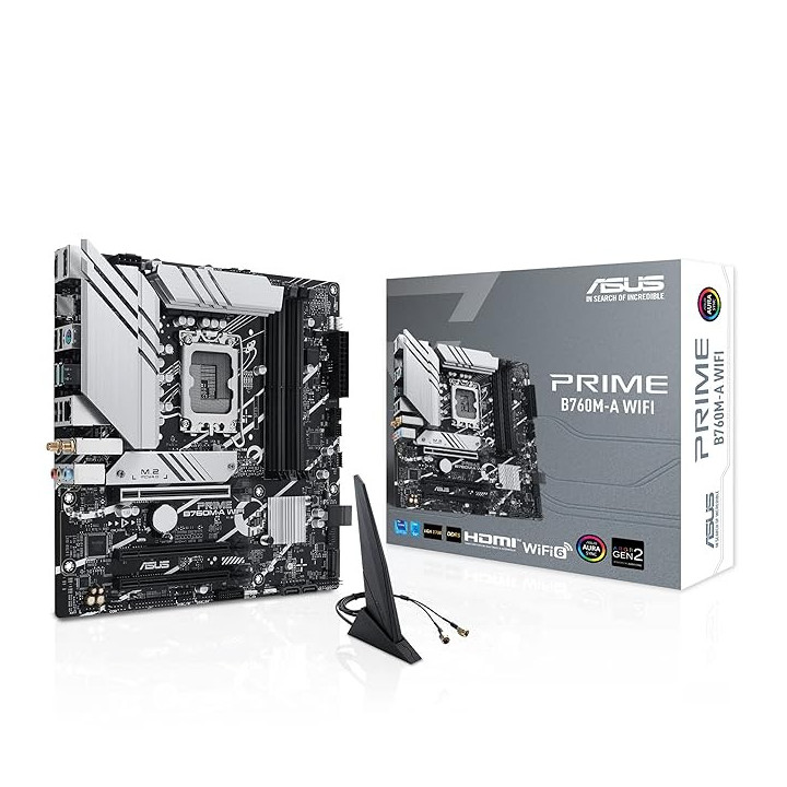 Дънна платка Asus PRIME B760M-A WIFI, LGA1700 - 90MB1EL0-M1EAY0