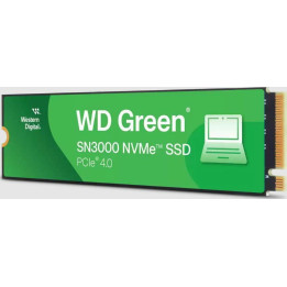 SSD диск Western Digital 1TB Green SN3000 NVMe M.2 2280, PCIe Gen4 x4 NVMe, 5000/4200 MB/s - WDS100T4G0E-00CPS0