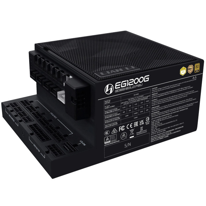 Захранване Lian Li EDGE 1200W 80  Gold PCIe 5.1, ATX 3.1, черен - G9P.EG1200G.BH00.EU