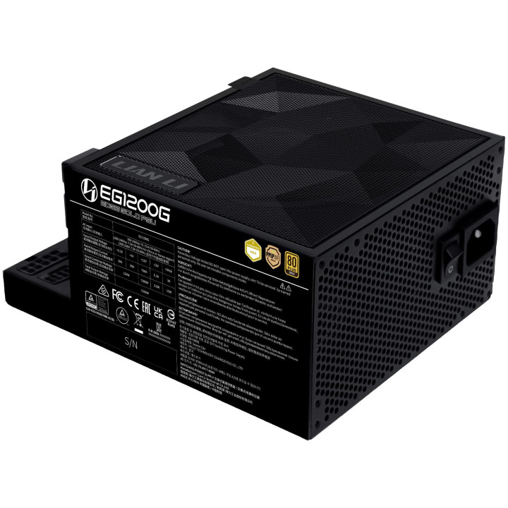 Захранване Lian Li EDGE 1200W 80  Gold PCIe 5.1, ATX 3.1, черен - G9P.EG1200G.BH00.EU