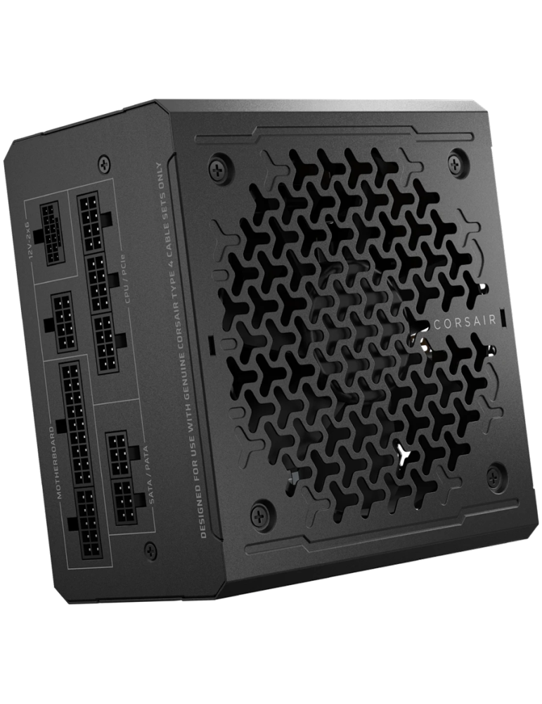 Модулно захранване Corsair RM1000e, 1000W ATX 3.1, PCIe 5.1, Cybenetics GOLD - CP-9020297-EU