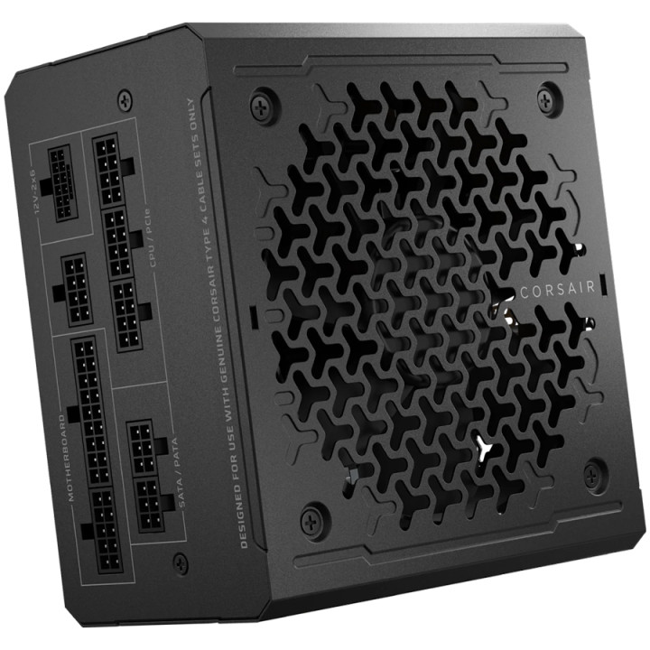 Модулно захранване Corsair RM1000e, 1000W ATX 3.1, PCIe 5.1, Cybenetics GOLD - CP-9020297-EU