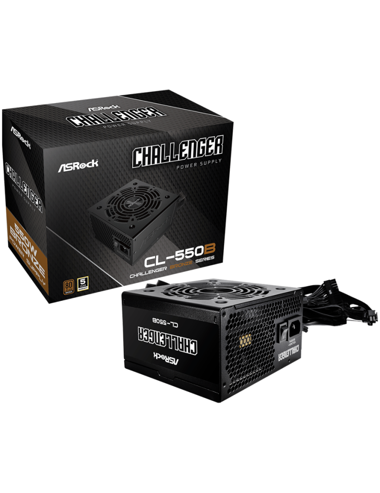 Захранване Asrock CL-550B, 550W, 80 Plus BRONZE