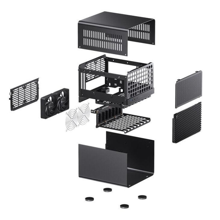 Кутия за компютър Jonsbo N3 NAS, Mini-ITX, Black - GEJB-143