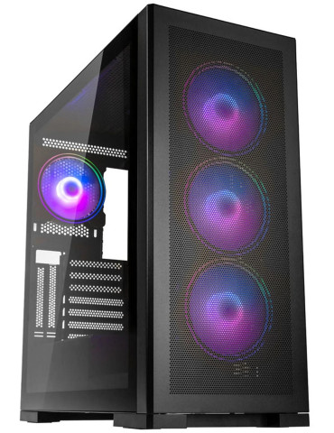 Кутия за компютър Kolink Unity Meshbay ARGB Mid-Tower, Black - PGW-CH-KOL-120