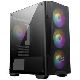 Кутия за компютър MSI MAG FORGE M100A, M-ATX Tower, 4x 120mm RGB Fans, Mesh Panel