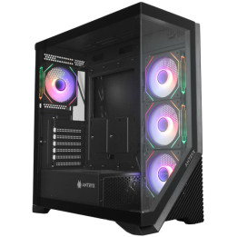 Кутия за компютър Trendsonic V-Gaming Artemis, Type C, включени 4бр ARGB вентилатори, дистанционно управление, Black - FC-AR17A-ARGB