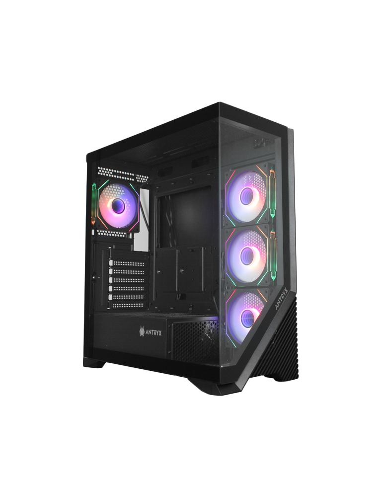 Кутия за компютър Trendsonic V-Gaming Artemis, Type C, включени 4бр ARGB вентилатори, дистанционно управление, Black - FC-AR17A-ARGB