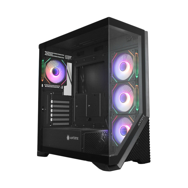 Кутия за компютър Trendsonic V-Gaming Artemis, Type C, включени 4бр ARGB вентилатори, дистанционно управление, Black - FC-AR17A-ARGB