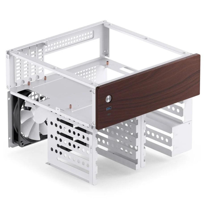 Кутия за компютър Jonsbo N4 NAS, m-ATX, Бял - GEJB-150