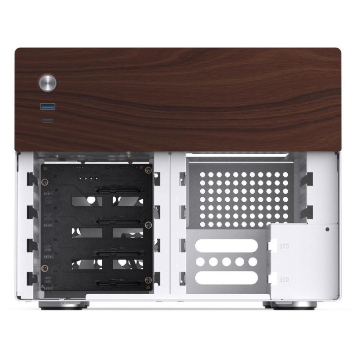 Кутия за компютър Jonsbo N4 NAS, m-ATX, Бял - GEJB-150