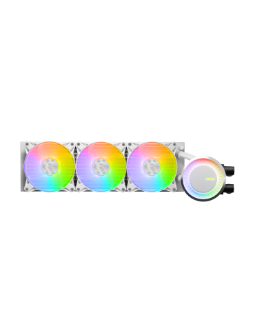 Водно охлаждане за процесор MSI MAG CORELIQUID E360 WHITE, 3x 120mm ARGB Fans, LGA 1851/AM5 - 306-7ZW6E27-C24