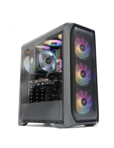Геймърски компютър ION N5 MF RGB Black с процесор AMD Ryzen 5 5600X, видео карта RX 6600 8GB, RAM 32GB DDR4 и SSD диск 1TB Nvme
