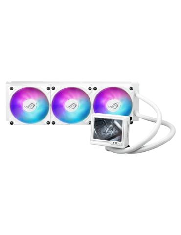 Водно охлаждане за процесор Asus ROG RYUJIN III 360 ARGB EXTREME White Edition 3.5" LCD Display - 90RC0132-M0EAY0