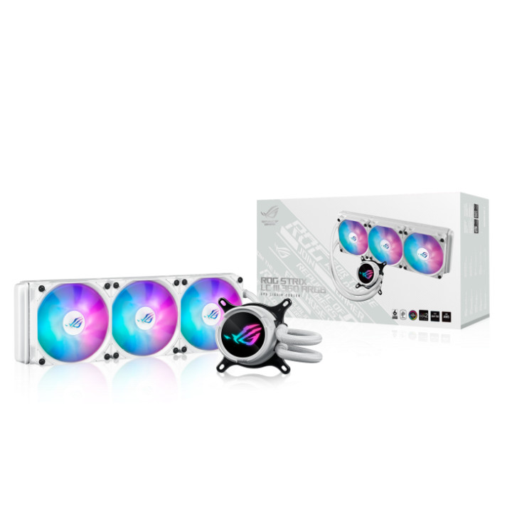 Водно охлаждане за процесор Asus ROG Strix LC III 360 ARGB White Edition - 90RC00T2-M0UAY0