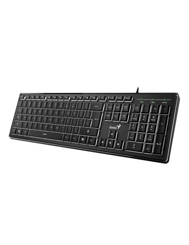 Клавиатура Genius SlimStar 820 Black - AI, Illuminated, Slim, BG, USB - GENIUS-SLIMSTAR-820-BLK