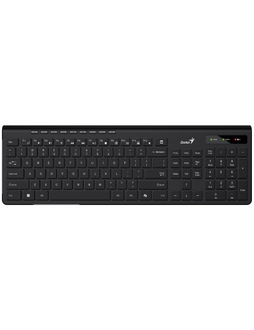 Безжична клавиатура Genius SlimStar 7230 Black, AI, BG, 2.4Ghz - GENIUS-SLIMSTAR-7230-BLK