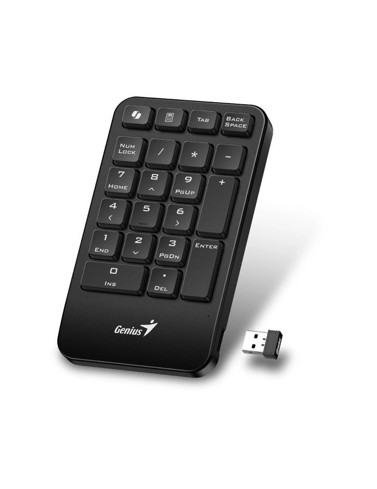 Безжична цифрова клавиатура кийпад Genius Wireless NumPad 1000, AI, 2.4G, Black - GENIUS-NUMPAD-1000-BK