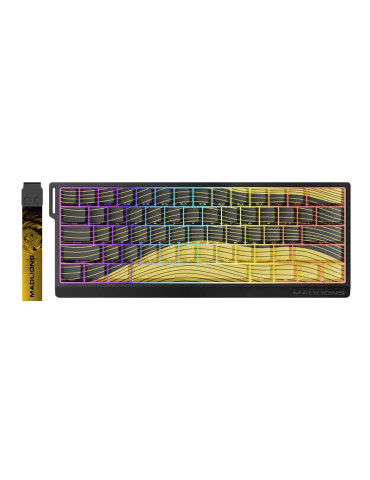 Професионална геймърска механична клавиатура Madlions MAD 60 HE Contour Flagship - 8K, Gateron Jade Pro [Linear] - MAD-60-HE-C-FS-GAT