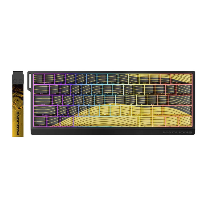 Професионална геймърска механична клавиатура Madlions MAD 60 HE Contour Flagship - 8K, Gateron Jade Pro [Linear] - MAD-60-HE-C-FS-GAT