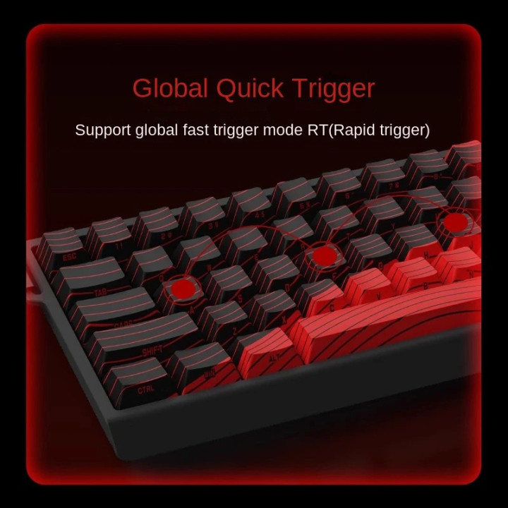 Професионална геймърска механична клавиатура Madlions MAD 60 HE Contour Flagship - 8K, Gateron Jade Pro [Linear] - MAD-60-HE-C-FS-GAT