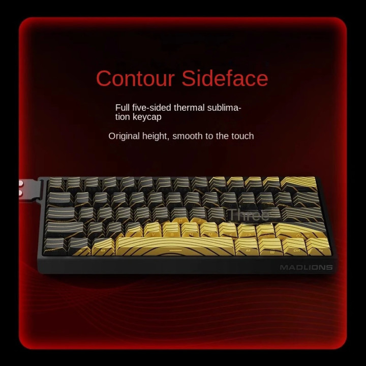 Професионална геймърска механична клавиатура Madlions MAD 60 HE Contour Flagship - 8K, Gateron Jade Pro [Linear] - MAD-60-HE-C-FS-GAT