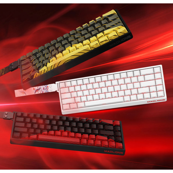 Професионална геймърска механична клавиатура Madlions MAD 60 HE Contour Flagship - 8K, Gateron Jade Pro [Linear] - MAD-60-HE-C-FS-GAT