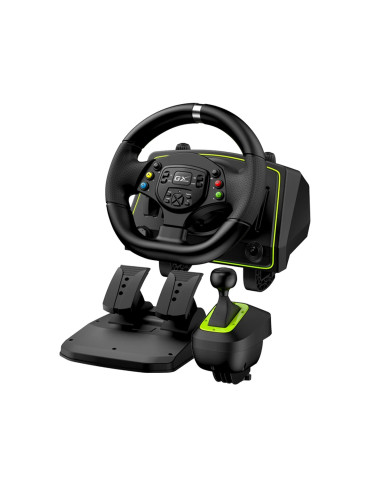 Волан с педали Genius Racing Wheel with pedals SpeedMaster X, Gear shifter, Pedals, Dual-motor vibration - GENIUS-SPEEDMASTER-X2