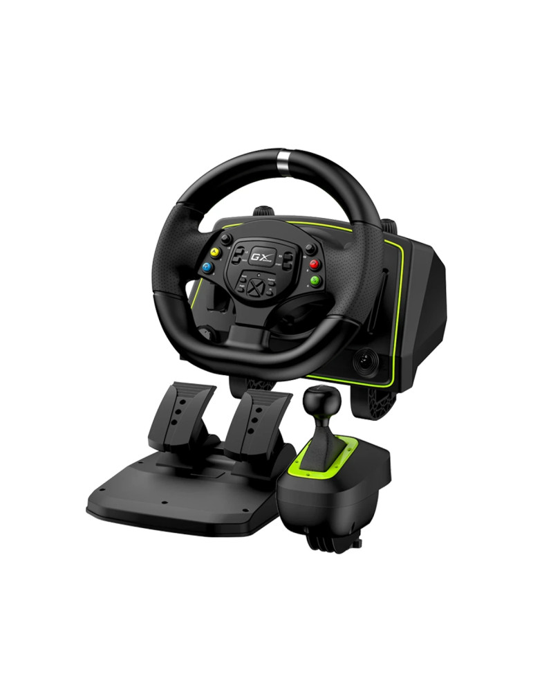 Волан с педали Genius Racing Wheel with pedals SpeedMaster X, Gear shifter, Pedals, Dual-motor vibration - GENIUS-SPEEDMASTER-X2