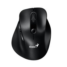 Bluetooth безшумна мишка Genius Ergo 9000S, Silent, Bluetooth, 2.4G, Black - GENIUS-ERGO-9000S-BK