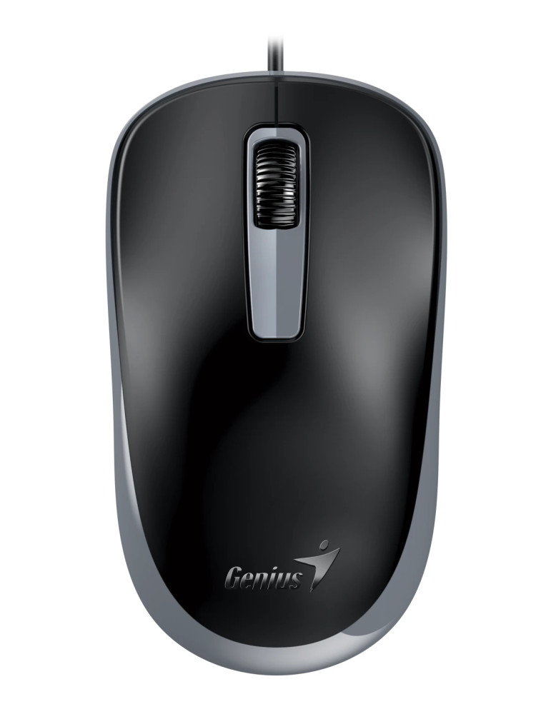 Безшумна мишка Genius DX-125S Black Grey, SILENT, USB - GENIUS-DX-125S-BLK-GREY